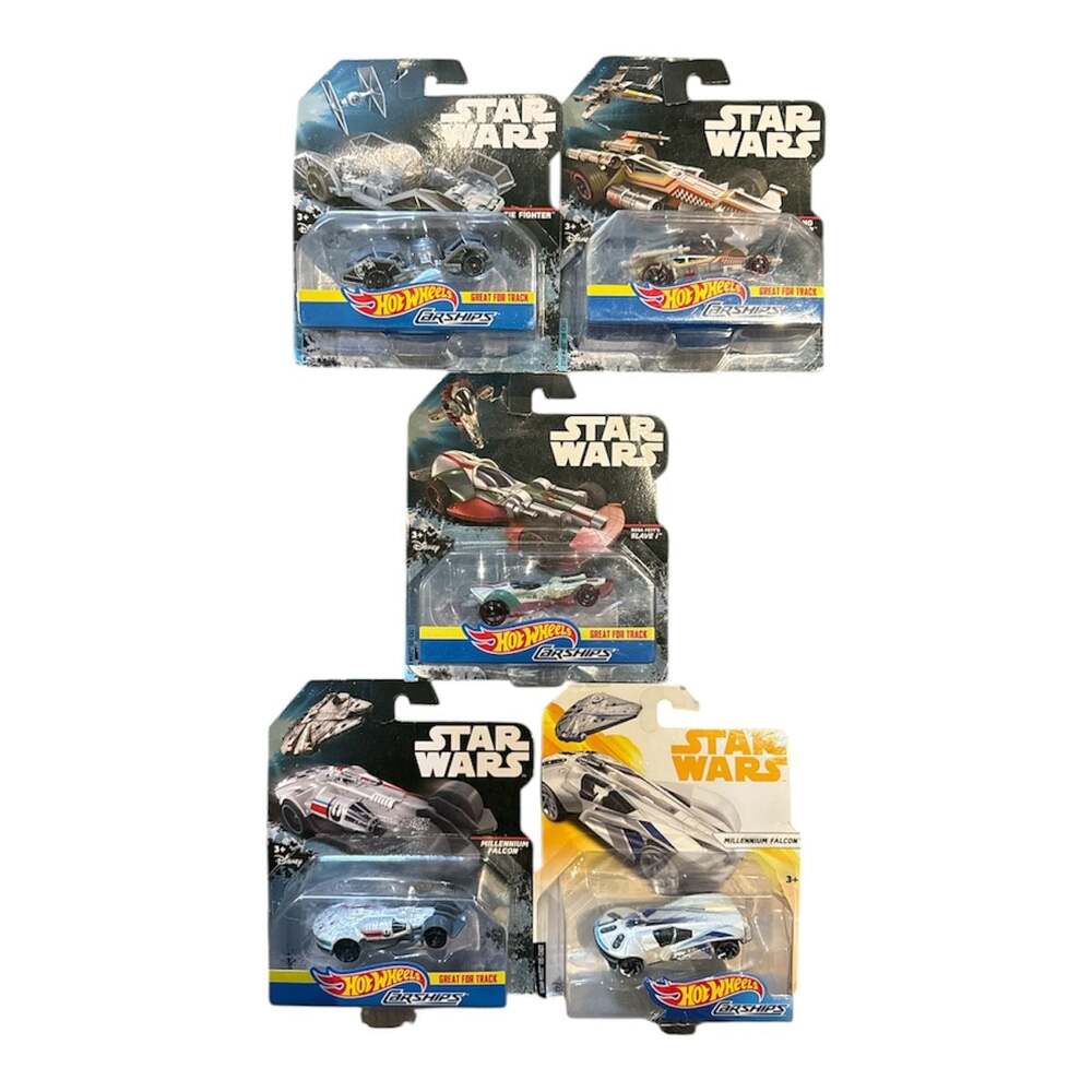 Lot of 5 Hot Wheels Star Wars Carships Die-Cast Vehicles NIP